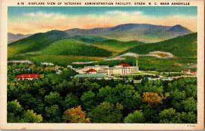 Aerial View Veterans Admin Oteen NC Vintage Linen Postcard L32