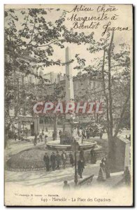 Old Postcard Marseille La Place Des Capucines