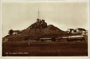 PC ADEN SIGNAL STATION REAL PHOTO YEMEN (a31979)