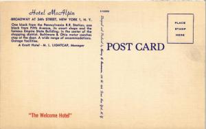 HOTEL MCALPIN NEW YORK CITY NEW YORK