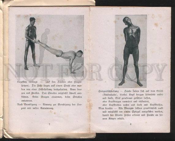 060359 GERMAN Semi-NUDE Athletes & gymnasts Vintage set 3