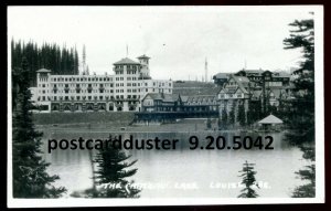 h5024 - LAKE LOUISE Alberta 1920s Chateau Hotel. Real Photo Postcard by B.Harmon