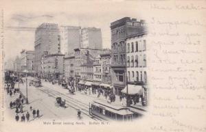 Trolley on Main Street looking North - Buffalo NY, New York - pm 1906 - UDB