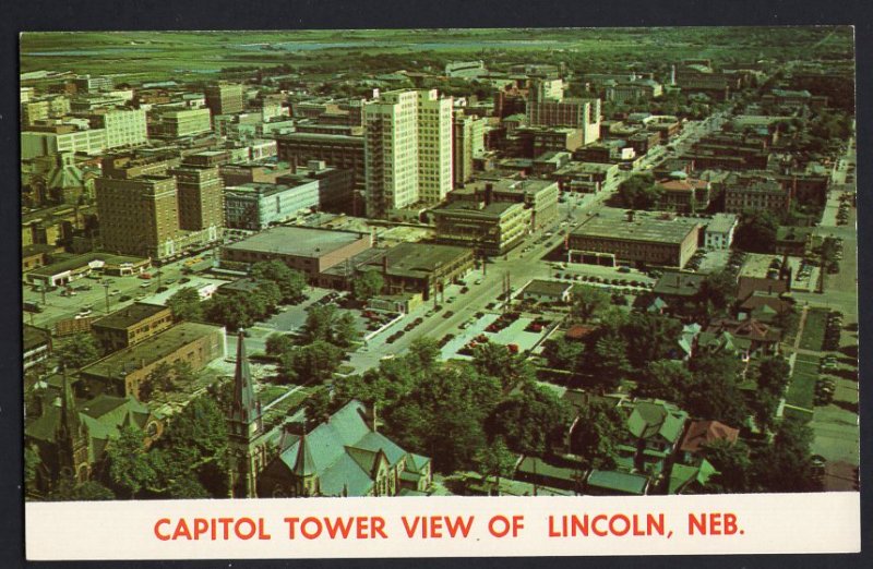 Nebraska LINCOLN The business section looking Northwest from the tower Chrome