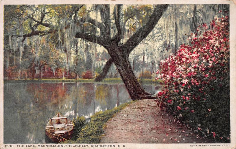 The Lake, Magnolia-on-the-Ashley, Charleston, S.C., Early Postcard, Unused