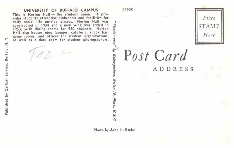 Postcard SCHOOL SCENE Buffalo New York NY AU1171