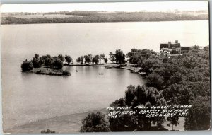 RPPC The Point frm Judson Tower Northern Baptist Assy Green Lake WI Postcard U28