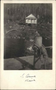 Andover Area Maine ME Cottage South Arm c1930 Real Photo Postcard