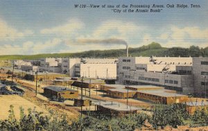 Processing Areas City of Atomic Bomb Oak Ridge Tennessee linen postcard