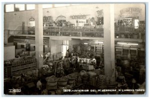 c1940's Interior Del M. Herrera Nuevo Laredo Tamps Mexico RPPC Photo Postcard