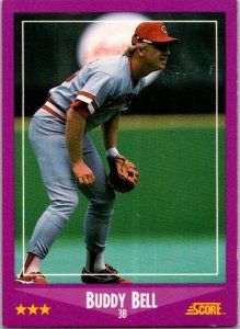 1988 Score Baseball Card Buddy Bell Cincinnati Reds sk20609