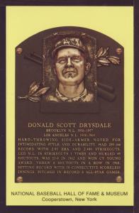 Donald Scott Drysdale Baseball Hall Fame Post Card 3281