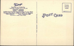 Hagerstown MD Tortuga Restaurant NICE LINEN Postcard