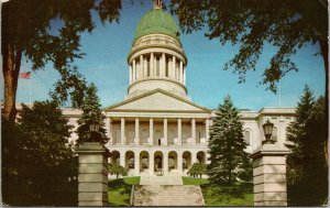 Vtg Augusta Maine ME State Capitol 1950s Chrome View Postcard