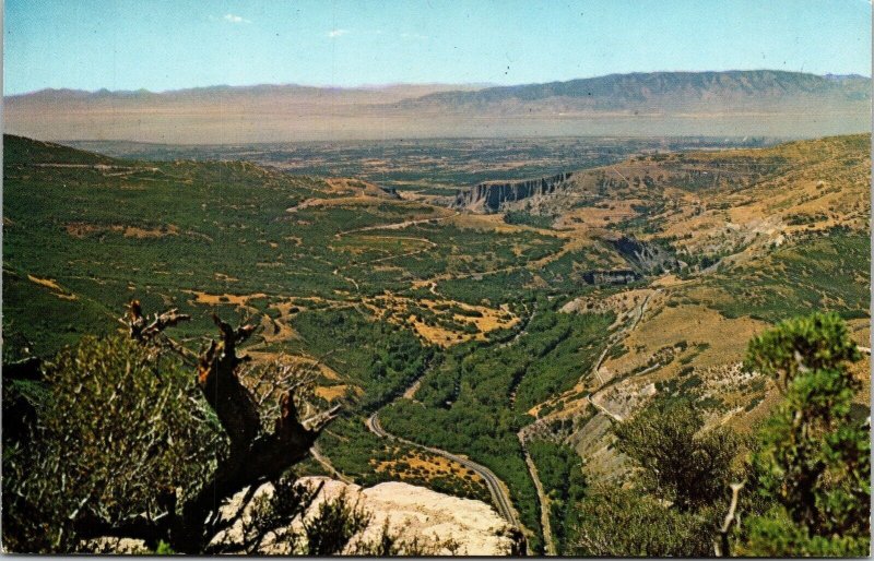 Sky Ride Highway 189 Provo Canyon Utah Scenic Overlook Chrome Postcard 