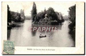 Paris Postcard Old Lake Bois de Boulogne