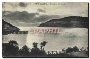 Postcard Old French Riviera sunset Sun