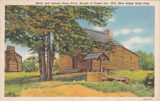 Berry And Lincoln Store Stock Bought Of Green Jan 1833 New Salem State Park S...