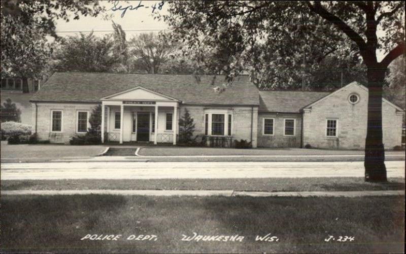 Waukesha WI Police Department Real Photo Postcard