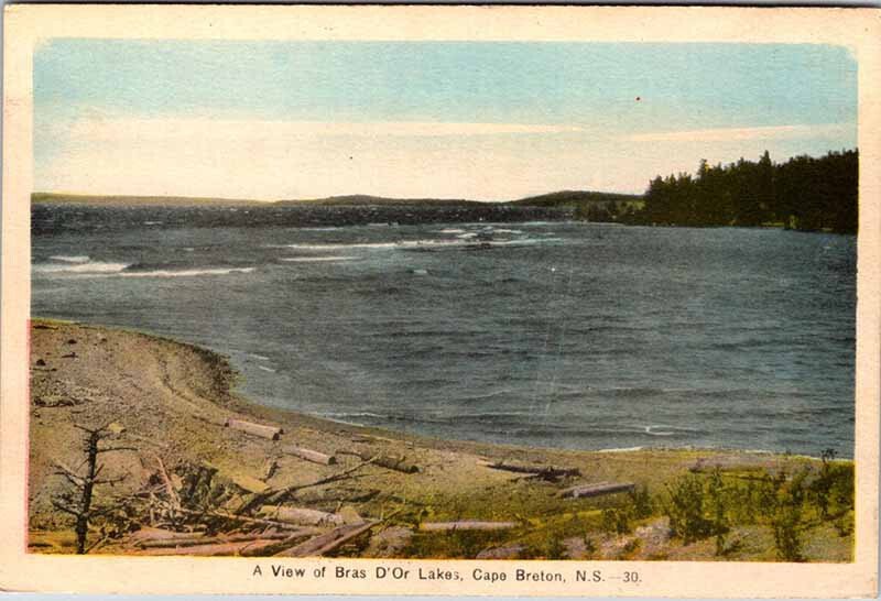 Postcard BEACH SCENE Cape Breton Nova Scotia NS AL0817