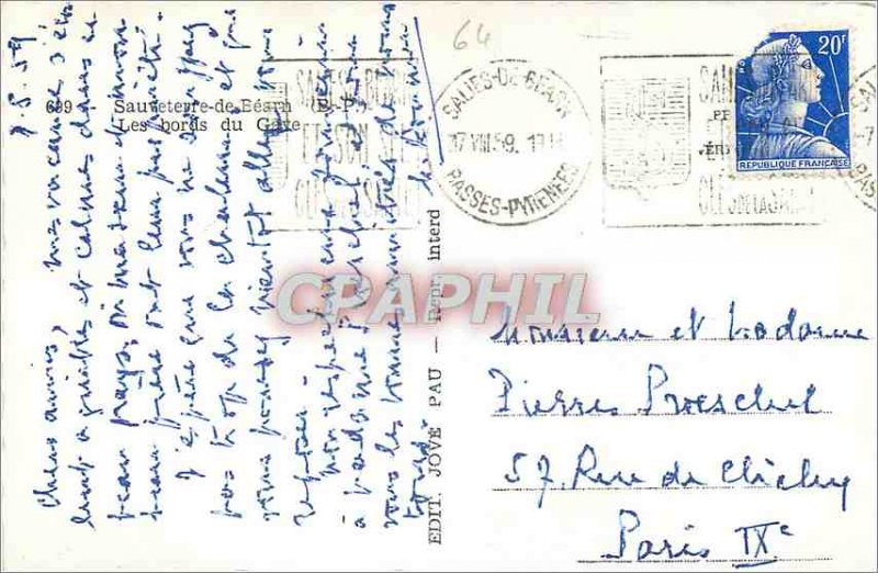 Postcard Modern Sauveterre de Bearn BP edges of the Gave