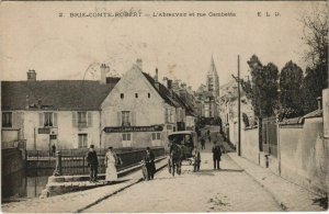 CPA BRIE-COMTE-ROBERT Aubreuvoir et rue Gambetta (19767)