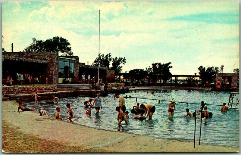 1960s Roswell, NM Postcard "Swimming Pool Bottomless Lakes State Park