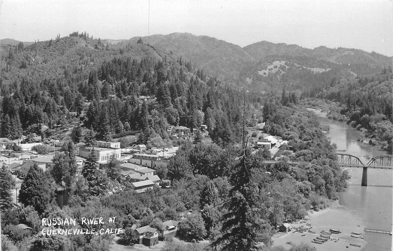 California Guerneville 1940s Sanborn RPPC Photo Postcard Russian 22-5763