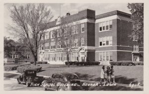 Iowa Nevada High School Building Real Photo