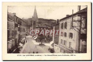 Old Postcard Louvesc Ardeche Grand Place cure altitude