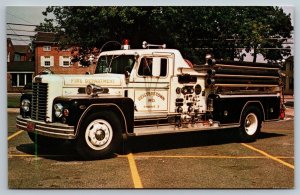 Fire Truck Engine - Fireman Postcard - Reisterstown - Maryland