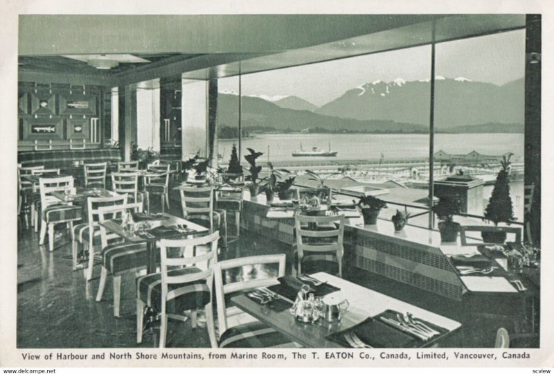 VANCOUVER, B.C., Canada, 1940-50s ; EATON's Store Restaurant Marine room