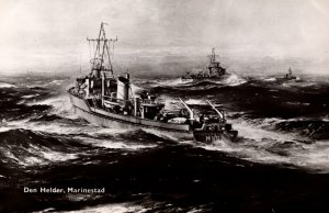 Hr Ms Mijnenveger Dokkum Klasse Marine Vintage RPPC 09.85