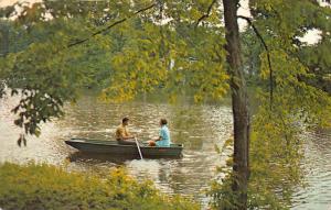 Huntington Indiana College Row Boat Scene Vintage Postcard K64198