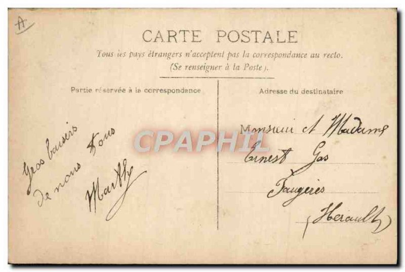 Postcard Old Train Children