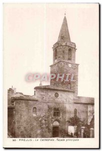 Old Postcard Frejus The Cathedral Facade Principle