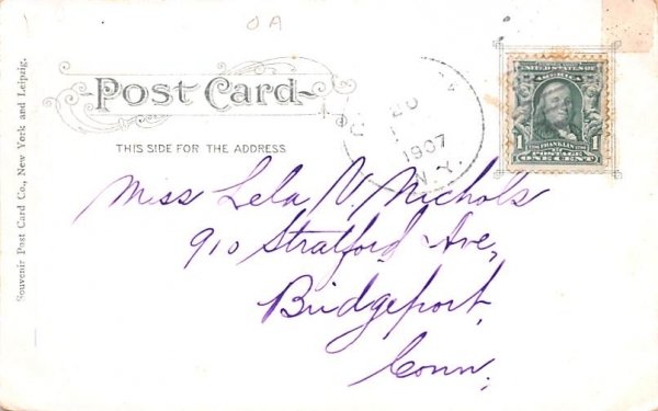 Flower Library Watertown, New York Postcard