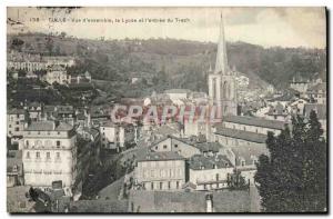 Old Postcard View of Tulle & # 39ensemble the Lycee and & # 39entree of Trech