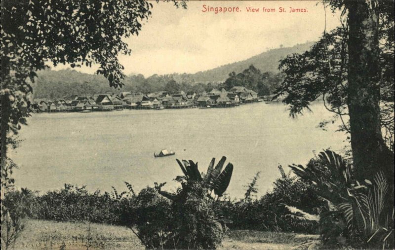 Singapore From St. James c1910 Postcard