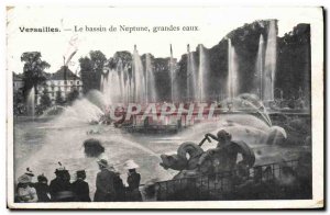 Postcard Old Versailles Neptune big water basin