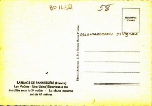 BF14378 barrage de pannessiere noievre les voutes  france front/back image