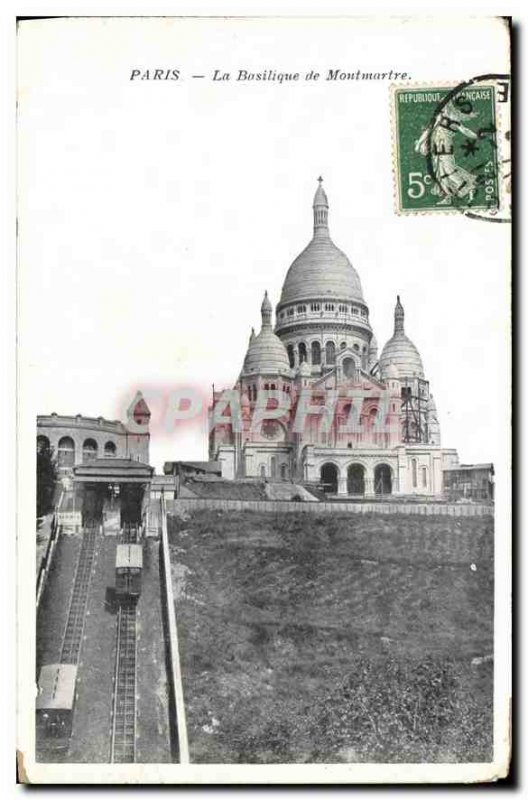Postcard Old Paris Basilica of Montmartre