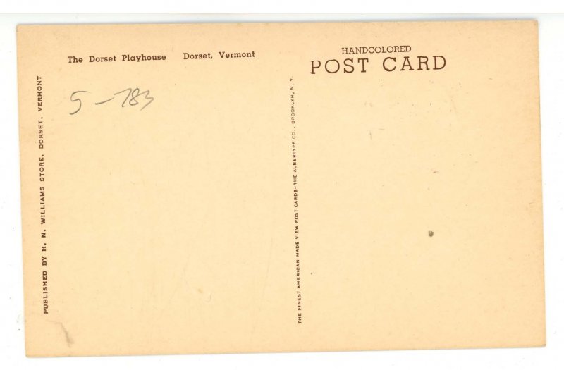 VT - Dorset. The Dorset Playhouse