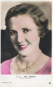 Jean Arthur Paramount Pictures Film RARE Tinted Photo Postcard