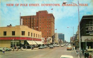 Postcard 1963 Texas Amarillo Woolworth Department Street Baxtone Autos 22-14217