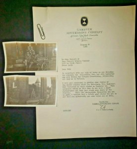 Vintage Gardner Advertising Co St Louis New York Letterhead Typed Letter 1935