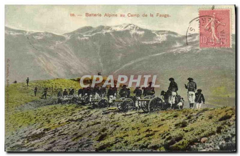 Vintage Postcard Militaria Alpine hunters alpine Battery wit