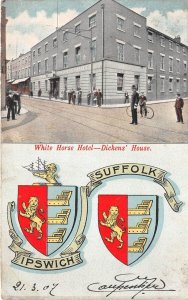 Lot374 UK Ipswich coat of arms white horse hotel dickens house