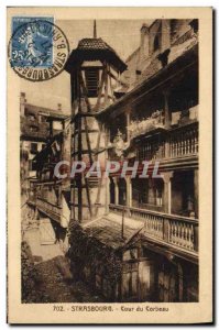 Old Postcard Strasbourg Cour du Corbeau