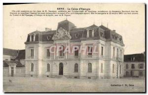 Old Postcard Bank Caisse d & # 39Epargne Sens